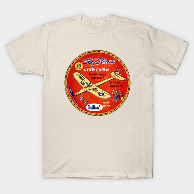 Sky Streak Airplanes T-Shirt by Midcenturydave